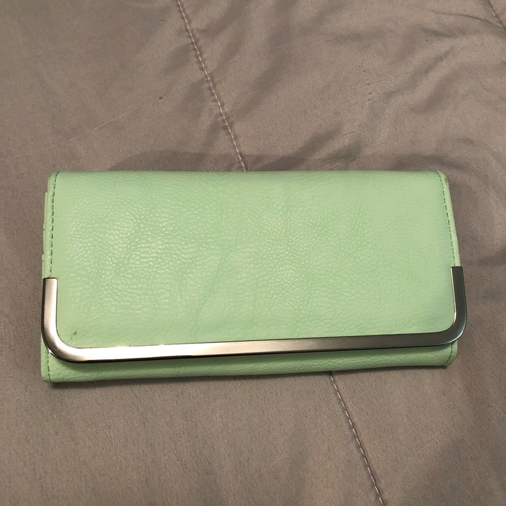Mint green wallet